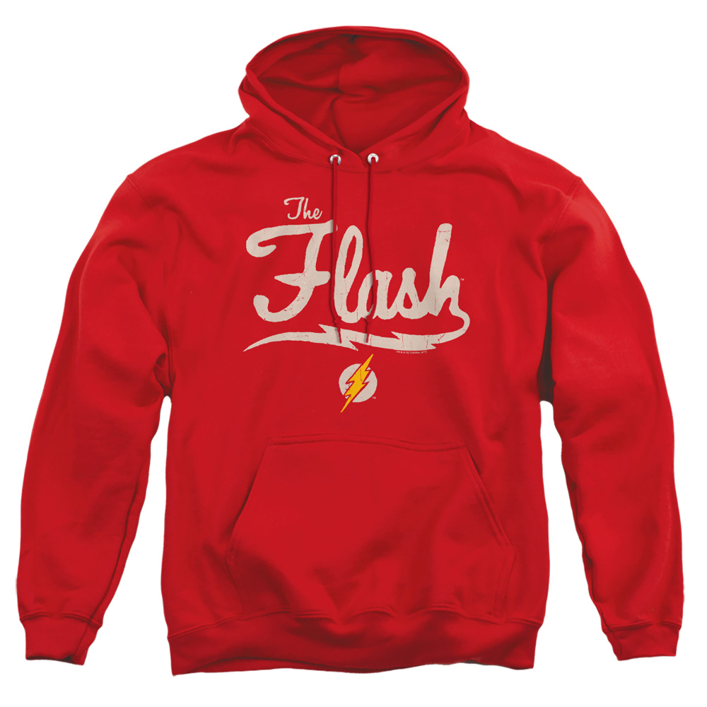 JLA657-AFTH-2 JLA Old School Flash Adult Pullover Hoodie, Red - Medium