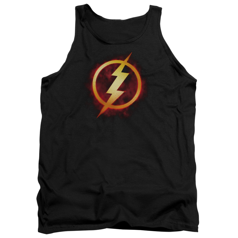 JLA679-TK-1 JLA Flash Title Adult Tank Top, Black - Small