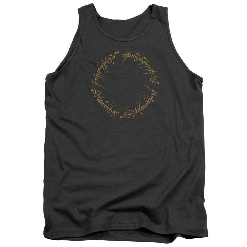 LOR1055-TK-3 Lord of The Rings One Ring Adult Tank Top, Charcoal - Large