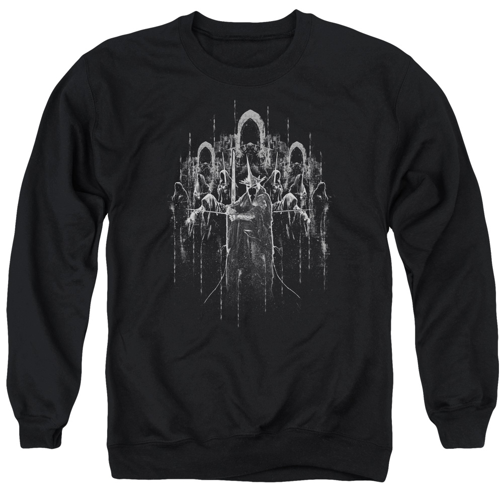 LOR1053-AS-1 Lord of The Rings The Nine Adult Crewneck Sweatshirt, Black - Small
