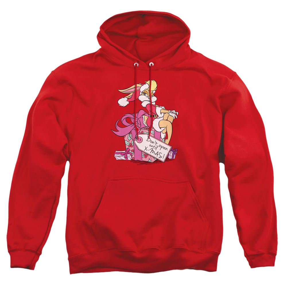 LT203-AFTH-2 Looney Tunes Lola Present Adult Pullover Hoodie, Red - Medium