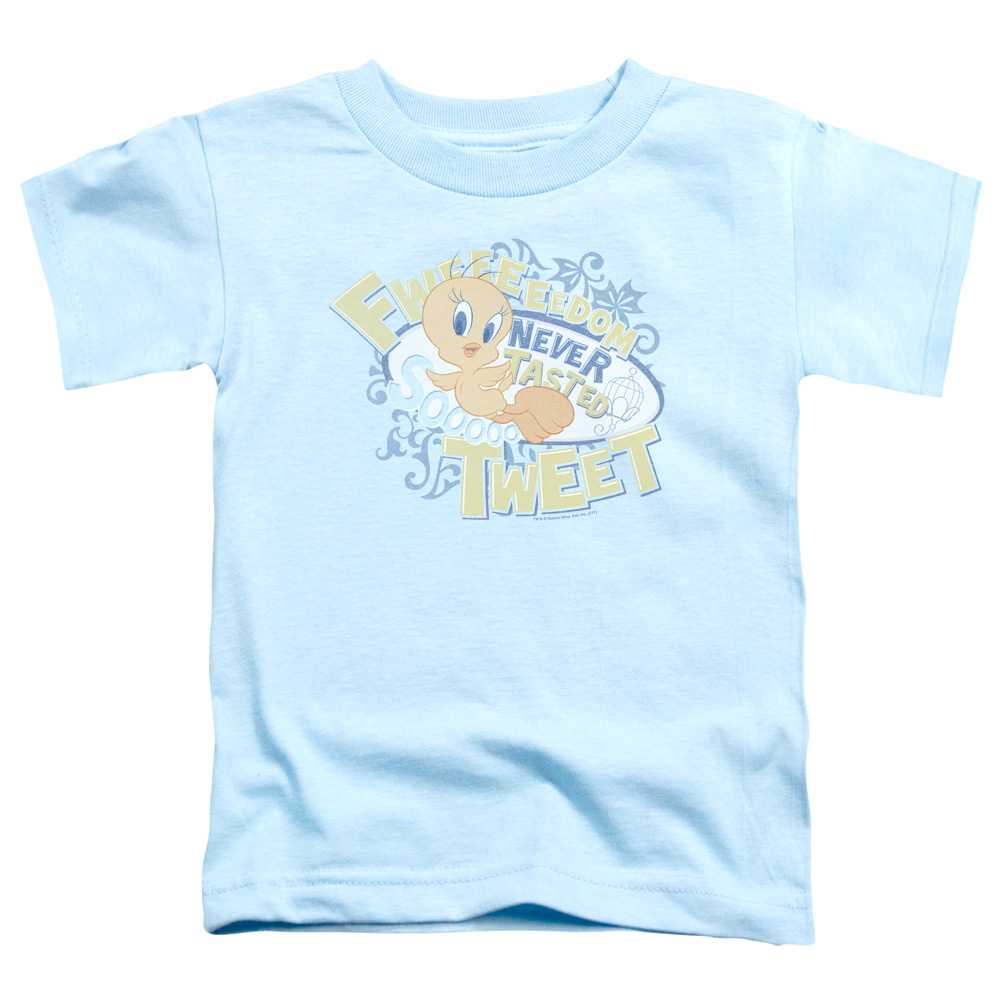 LT173-TT-2 Looney Tunes Fweedom Toddler Short Sleeve T-Shirt, Light Blue - Medium 3T