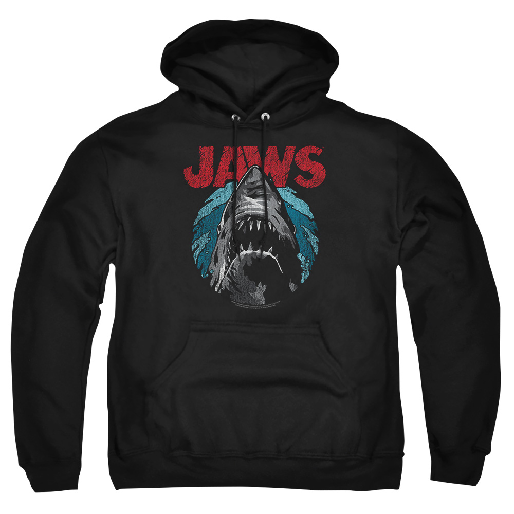 UNI994-AFTH-6 Jaws Water Circle Adult Pullover Hoodie, Black - 3X