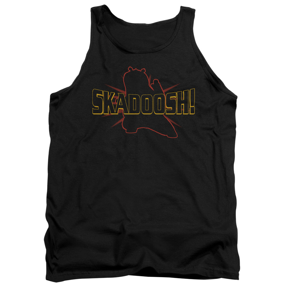 DRM199-TK-2 Kung Fu Panda Skadoosh Adult Tank Top, Black - Medium
