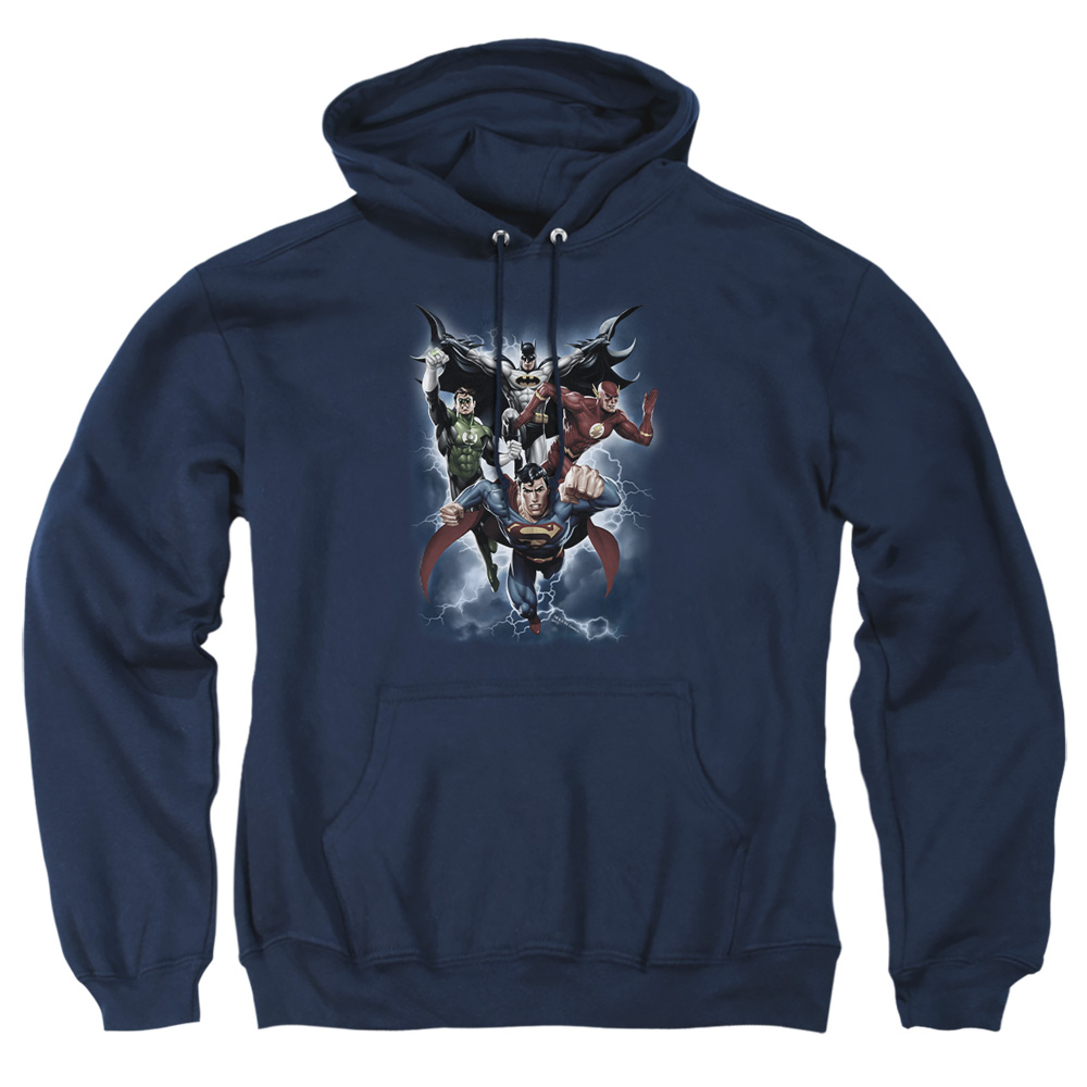 JLA165B-AFTH-2 JLA The Coming Storm Adult Pullover Hoodie, Navy - Medium