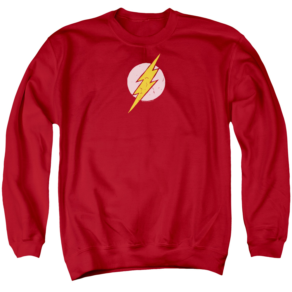JLA475-AS-2 JLA Rough Flash Adult Crewneck Sweatshirt, Red - Medium