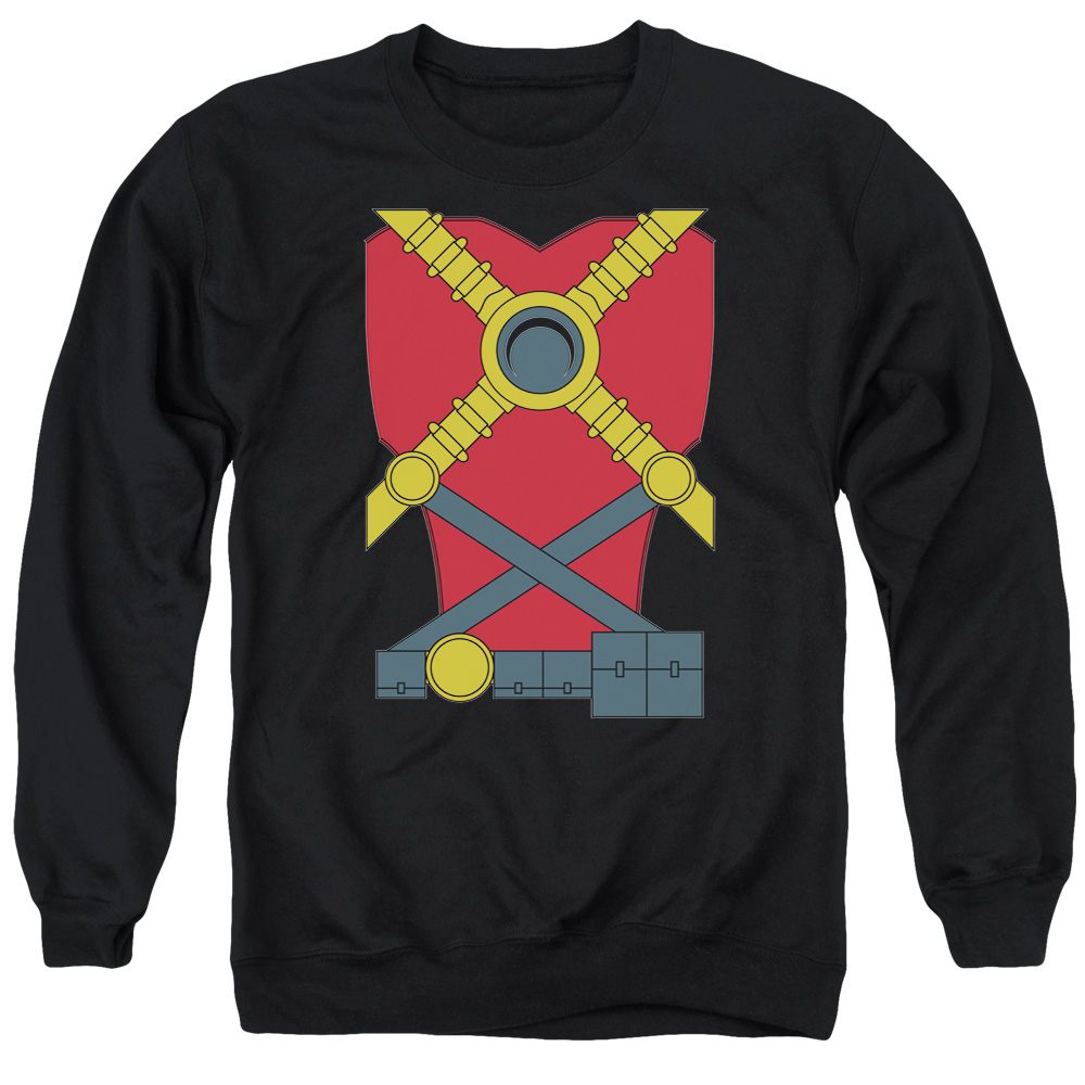JLA459-AS-2 JLA Red Robin Adult Crewneck Sweatshirt, Black - Medium