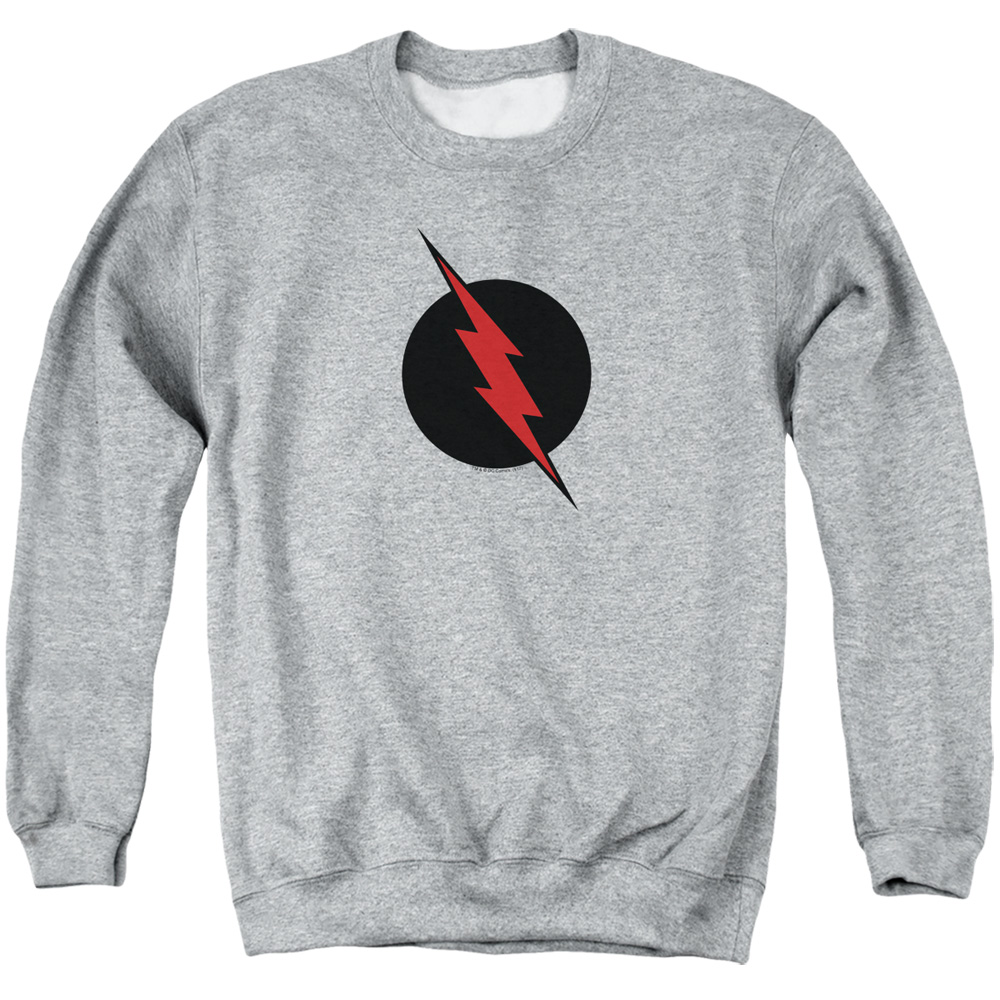 JLA476C-AS-2 JLA Reverse Flash Adult Crewneck Sweatshirt, Athletic Heather - Medium