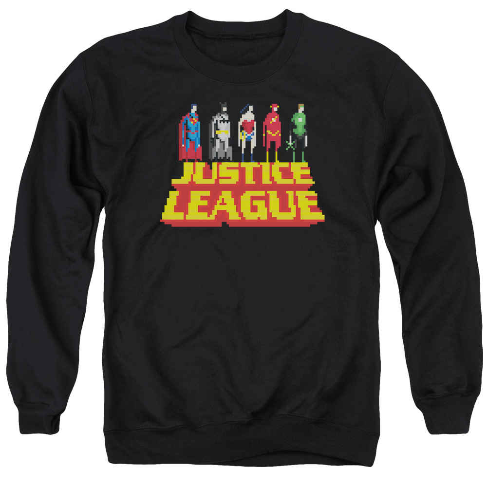 JLA492-AS-2 JLA Standing Above Adult Crewneck Sweatshirt, Black - Medium