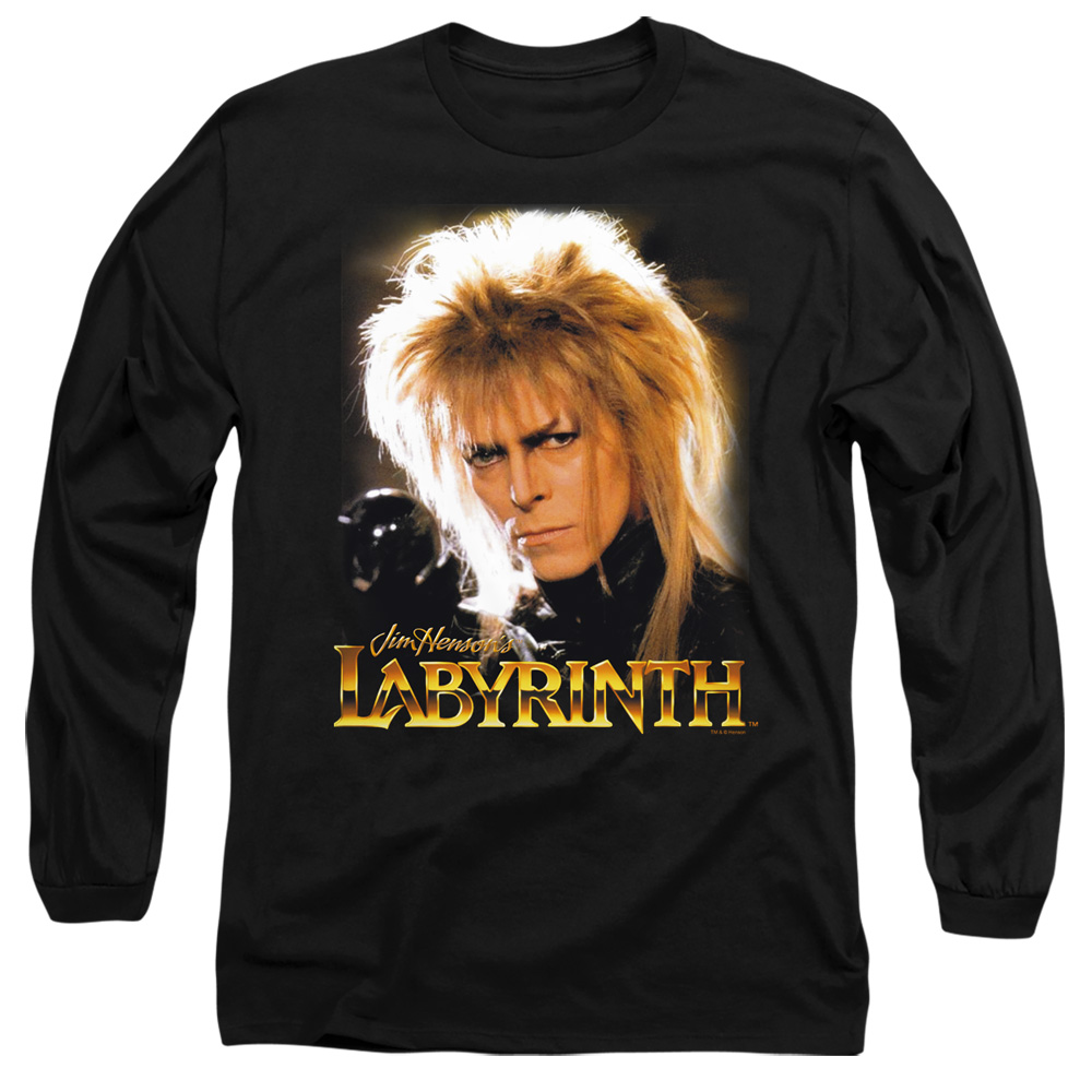 LAB100-AL-6 Labyrinth Jareth Adult Long Sleeve T-Shirt, Black - 3X