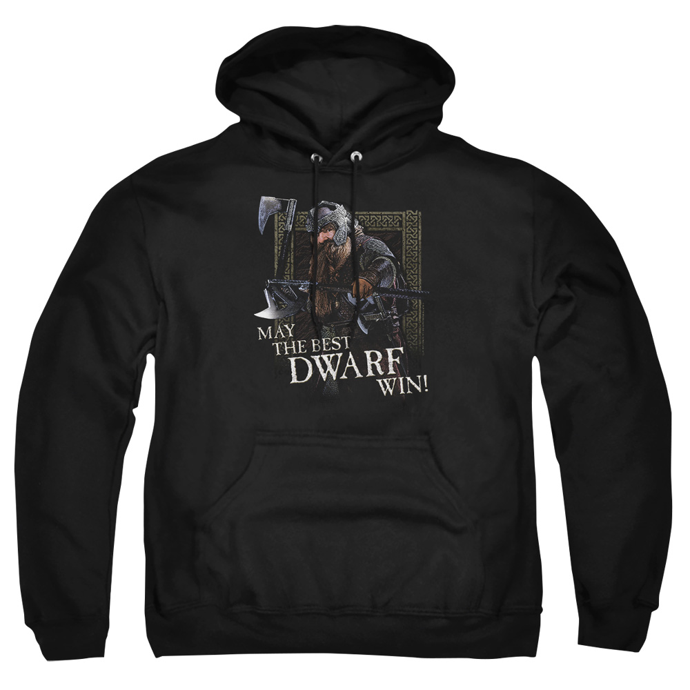 LOR3011-AFTH-8 Lord of The Rings The Best Dwarf Adult Pullover Hoodie, Black - 5X