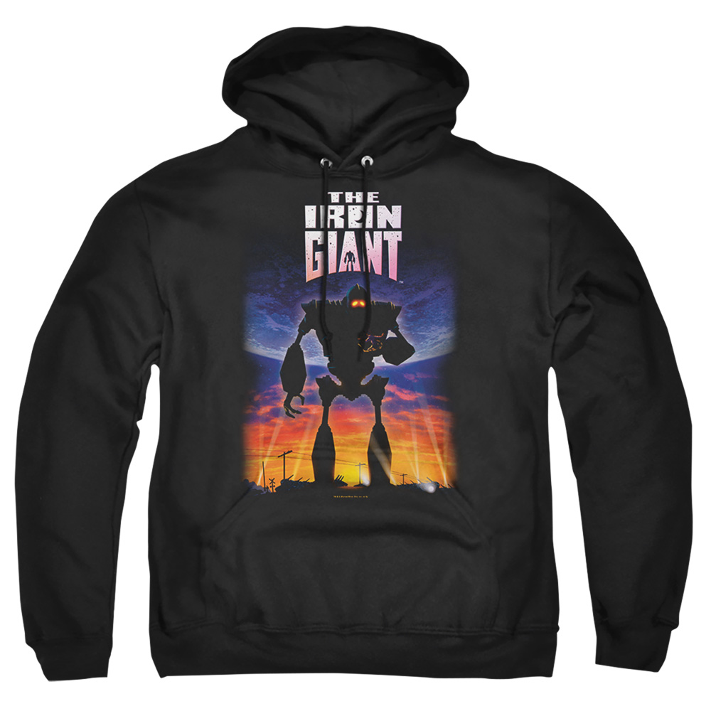 WBM209-AFTH-4 Iron Giant Poster Adult Pullover Hoodie, Black - Extra Large
