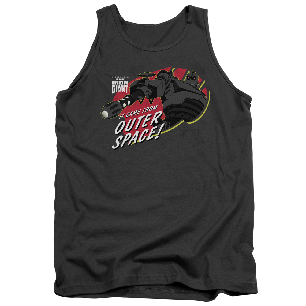 WBM211-TK-2 Iron Giant Outer Space Adult Tank Top, Charcoal - Medium
