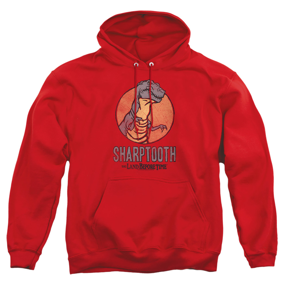 UNI736-AFTH-3 Land Before Time Sharptooth Adult Pullover Hoodie, Red - Large