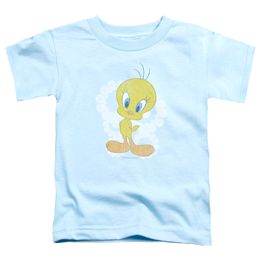LT160-TT-2 Looney Tunes Retro Tweety Toddler Short Sleeve T-Shirt, Light Blue - Medium 3T