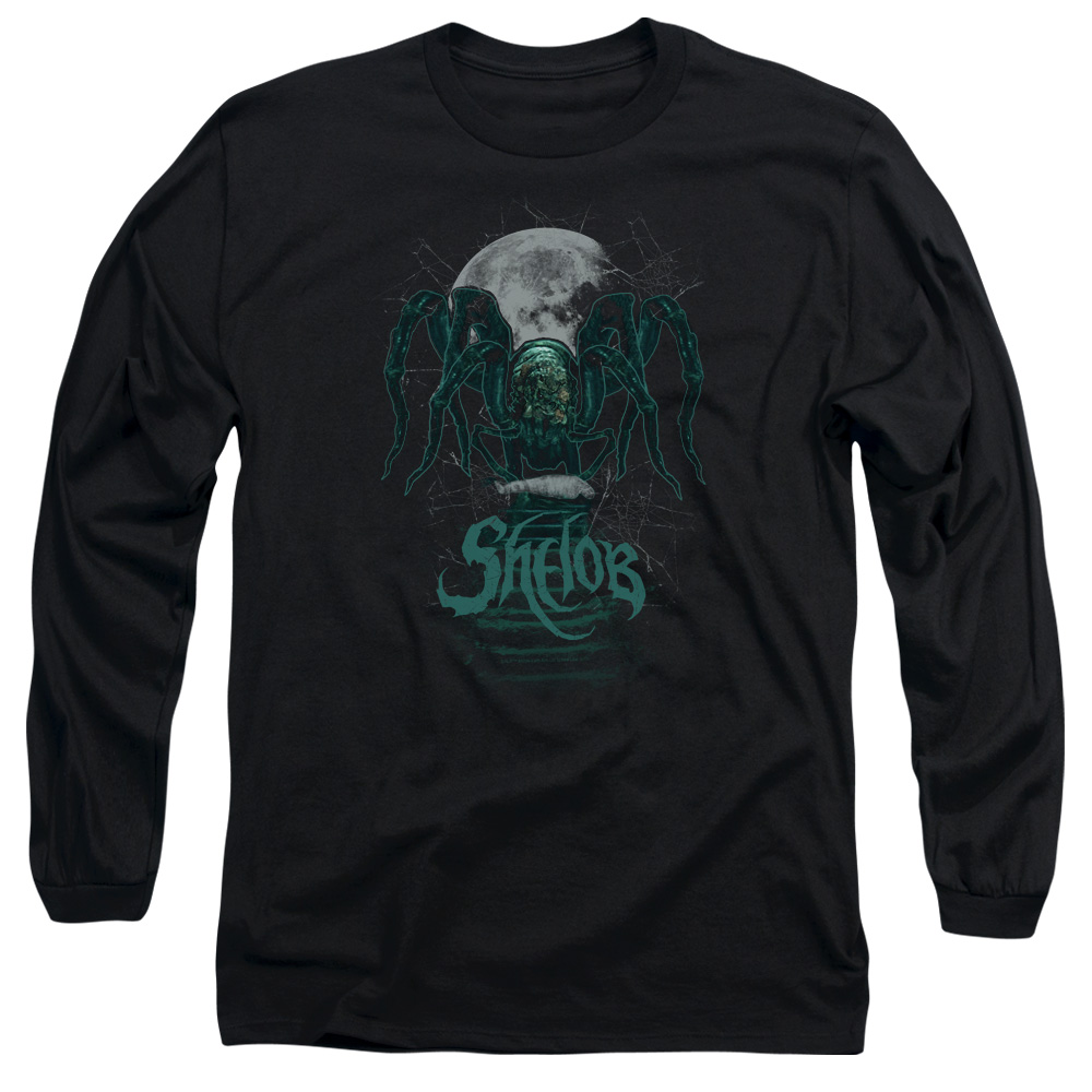 LOR3033-AL-3 Lord of The Rings Shelob Adult Long Sleeve T-Shirt, Black - Large