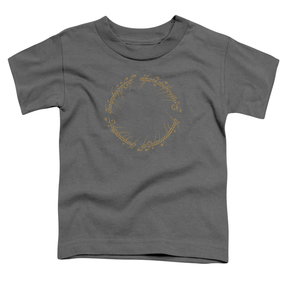 LOR1055-KT-1 Lord of The Rings One Ring Toddler Short Sleeve T-Shirt, Charcoal - Large 4T