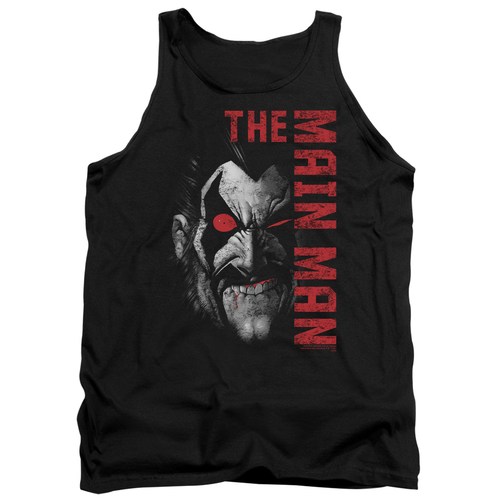 JLA862-TK-2 JLA Main Man Adult Tank Top, Black - Medium