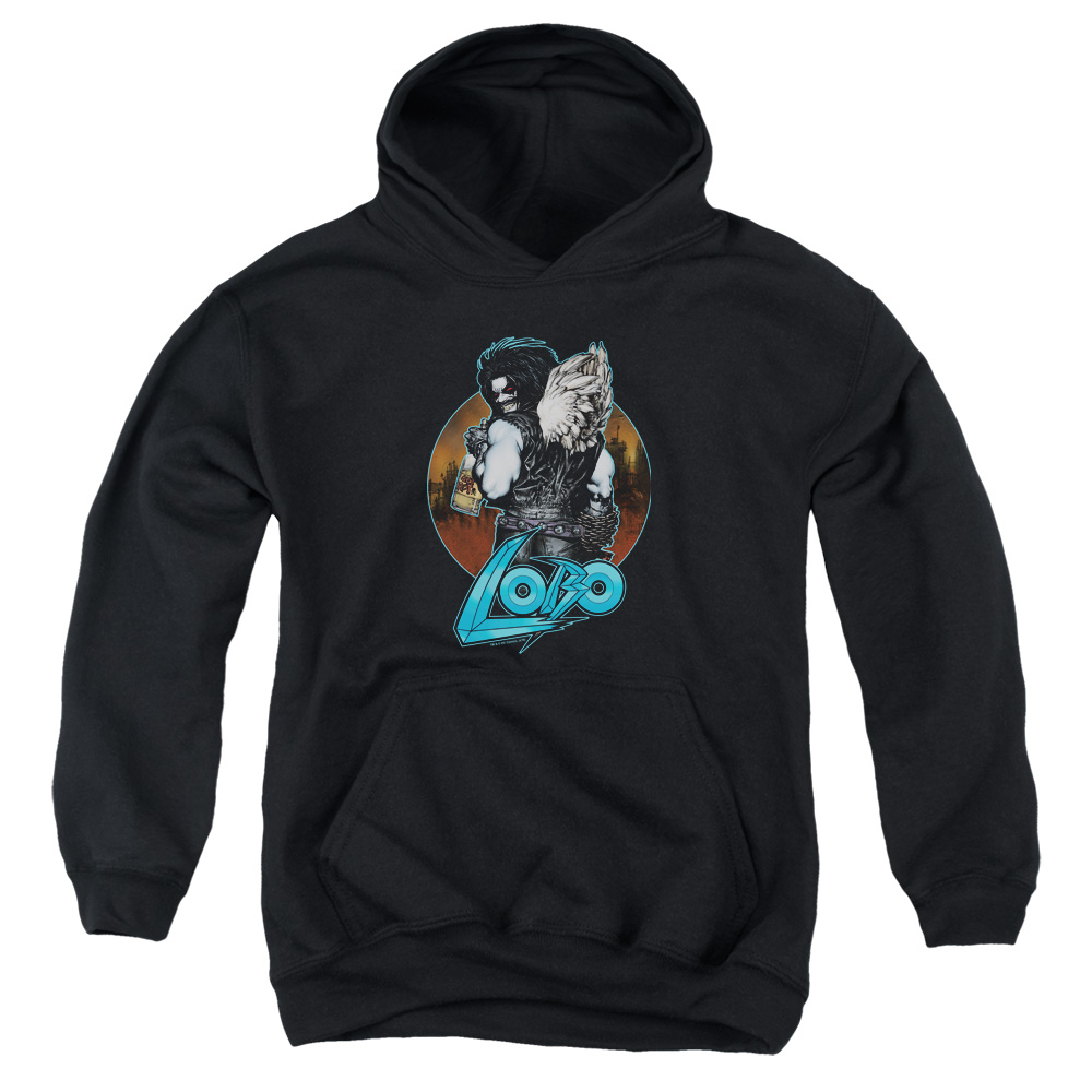 JLA852-YFTH-2 JLA Gut Rot Youth Hooded Sweatshirt, Black - Medium