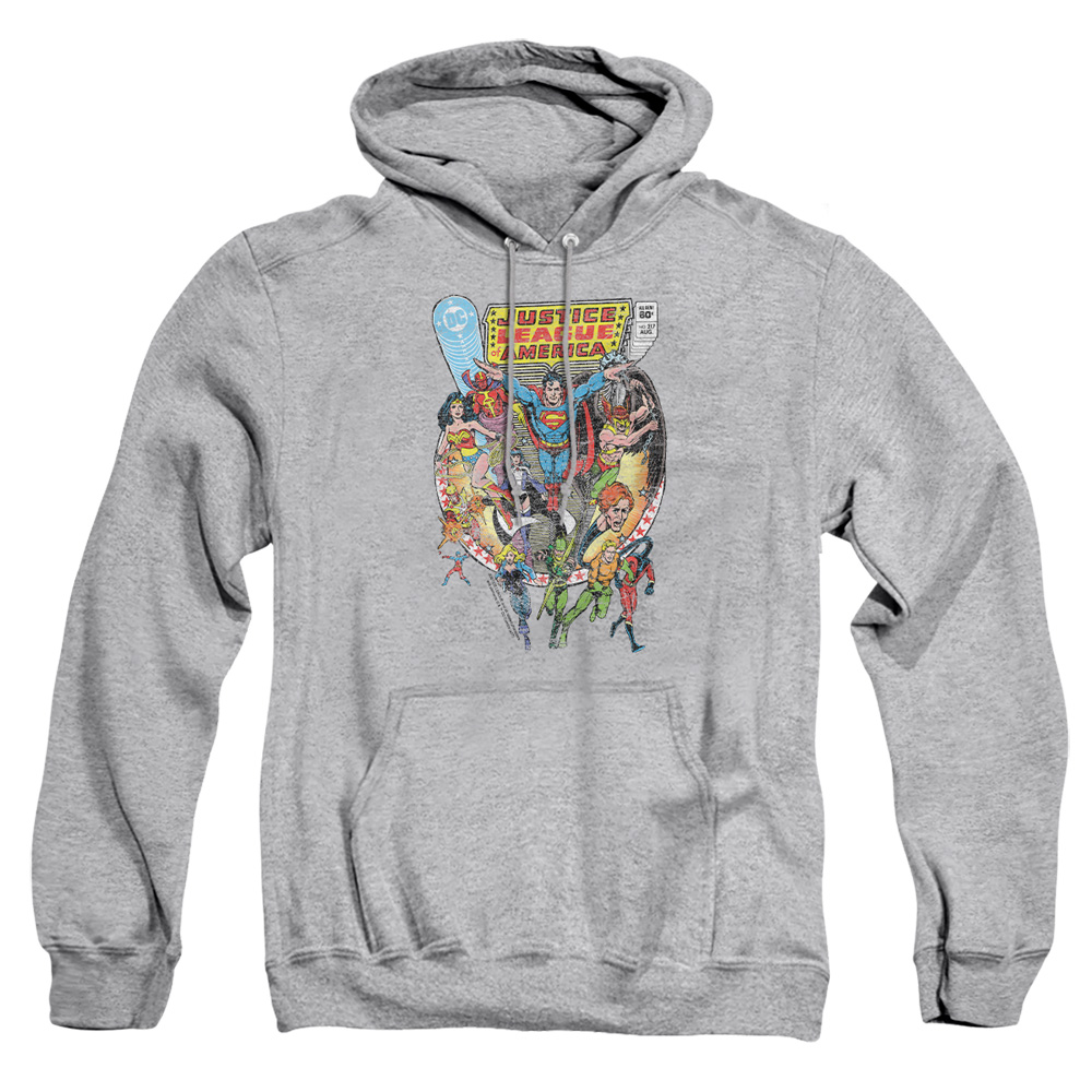 JLA746-AFTH-4 JLA Team Up Adult Pullover Hoodie, Athletic Heather - Extra Large