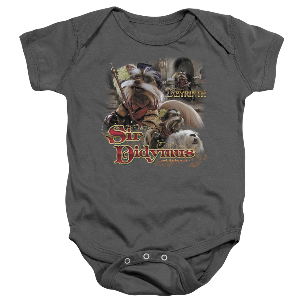 LAB116-SS-3 Labyrinth Sir Didymus Infant Snapsuit, Charcoal - Large - 18 Month