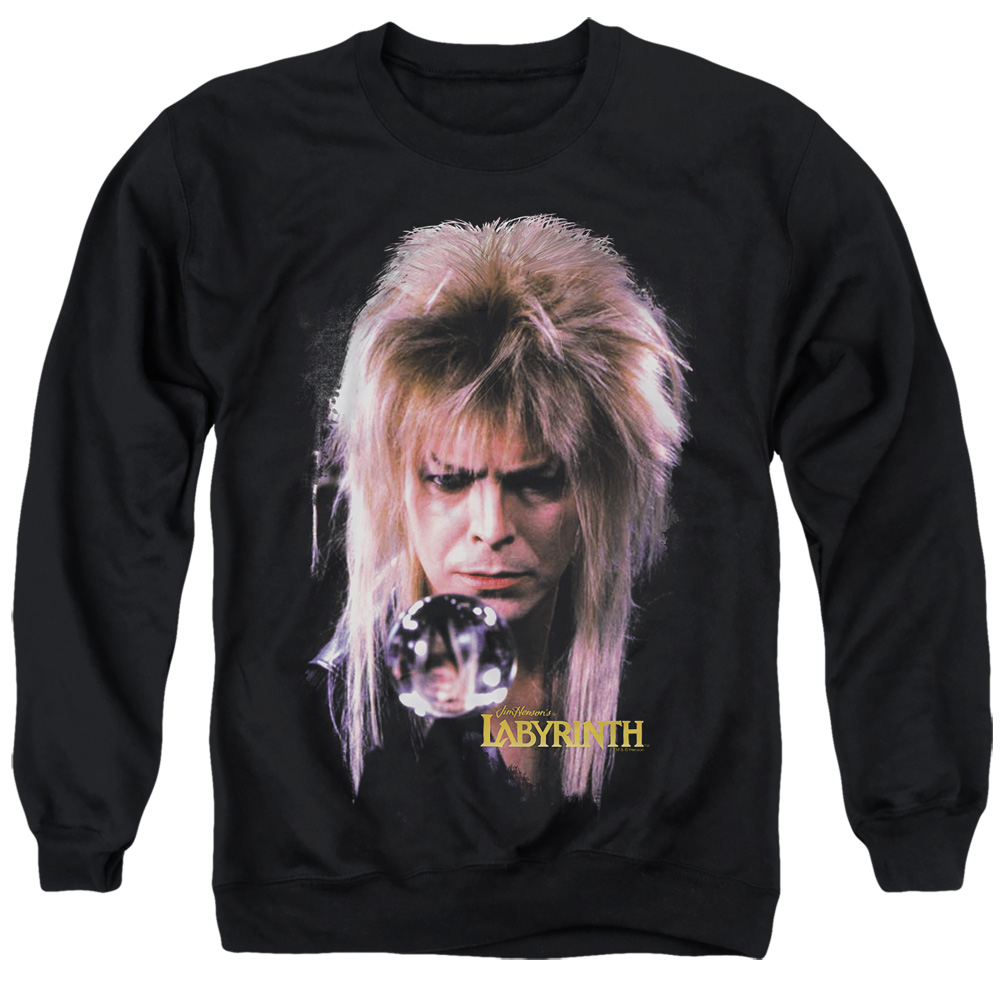 LAB138C-AS-2 Labyrinth Goblin King Adult Crewneck Sweatshirt, Black - Medium