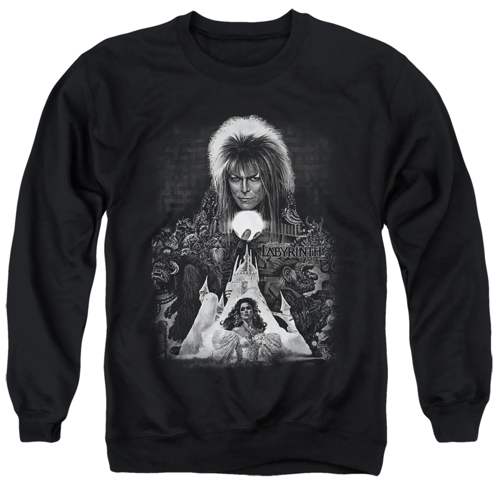 LAB140-AS-2 Labyrinth Castle Adult Crewneck Sweatshirt, Black - Medium