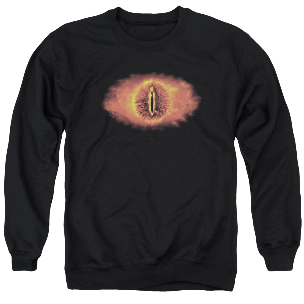 LOR1002-AS-6 Lord of The Rings Eye of Sauron Adult Crewneck Sweatshirt, Black - 3X