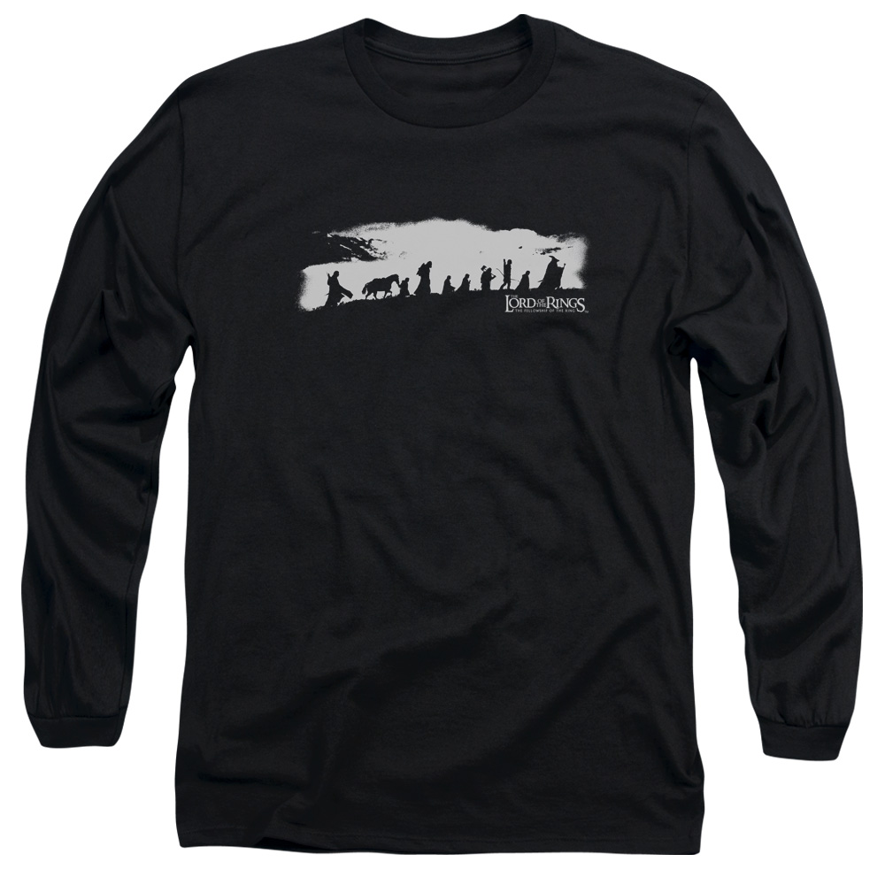 LOR1006-AL-6 Lord of The Rings The Fellowship Adult Long Sleeve T-Shirt, Black - 3X