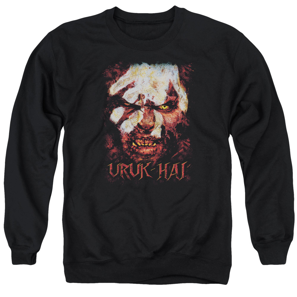 LOR1005-AS-6 Lord of The Rings Uruk Hai Adult Crewneck Sweatshirt, Black - 3X