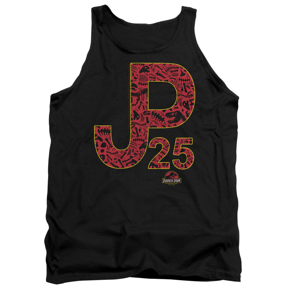 UNI1152-TK-2 Jurassic Park JP25 Adult Tank Top, Black - Medium