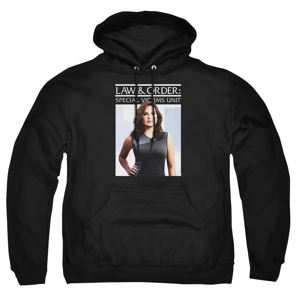 NBC758-AFTH-7 Law & Order Special Victims Unit Behind Closed Doors Adult Pullover Hoodie, Black - 4X