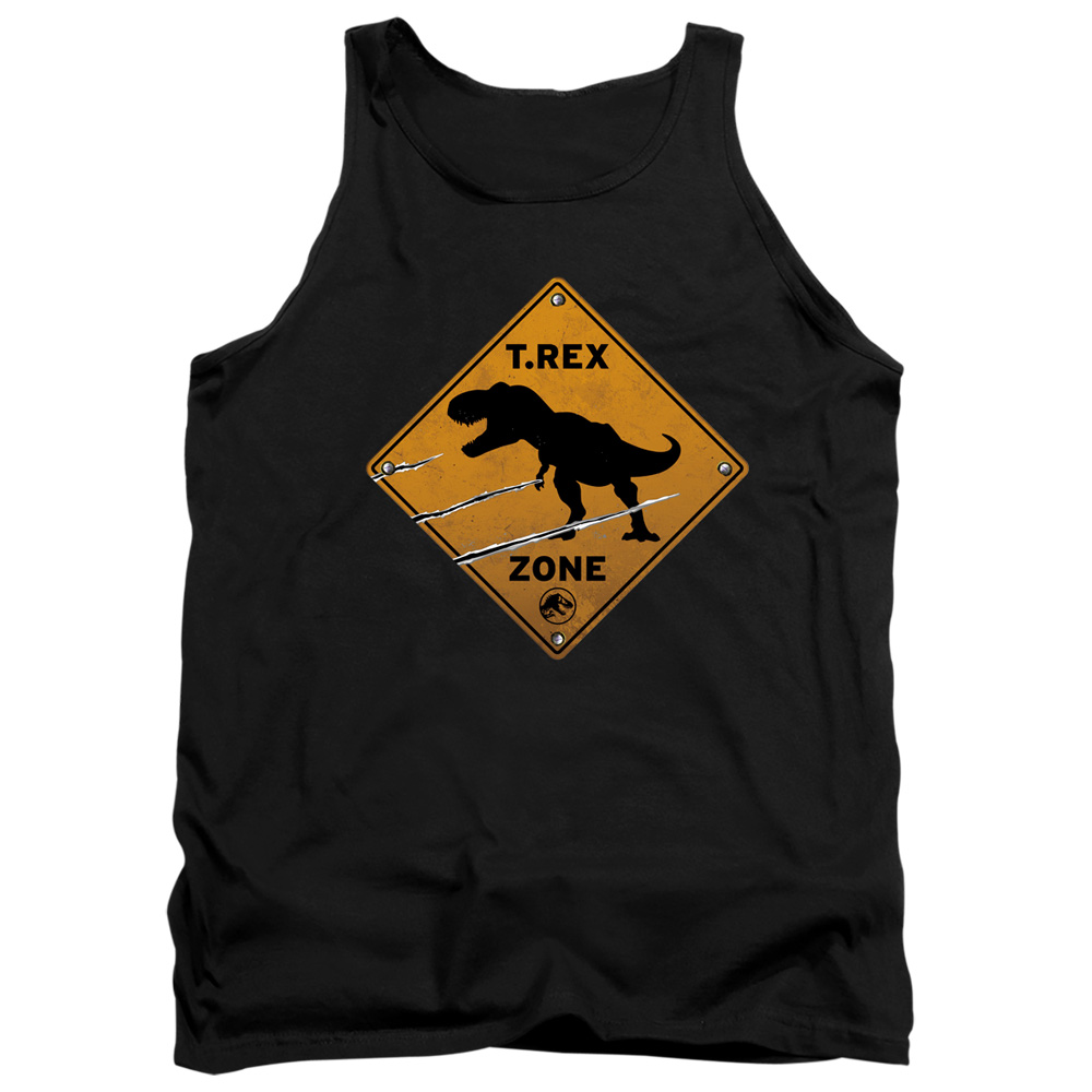 UNI2247-TK-2 Jurassic World Trex Zone Adult Tank Top, Black - Medium
