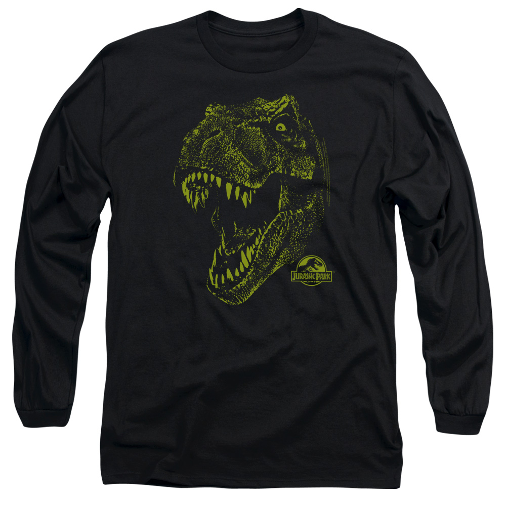 UNI178-AL-6 Jurassic Park Rex Mount Adult Long Sleeve T-Shirt, Black - 3X