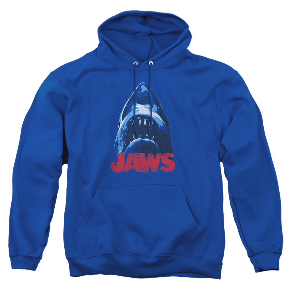 UNI724-AFTH-1 Jaws From Below Adult Pullover Hoodie, Royal - Small