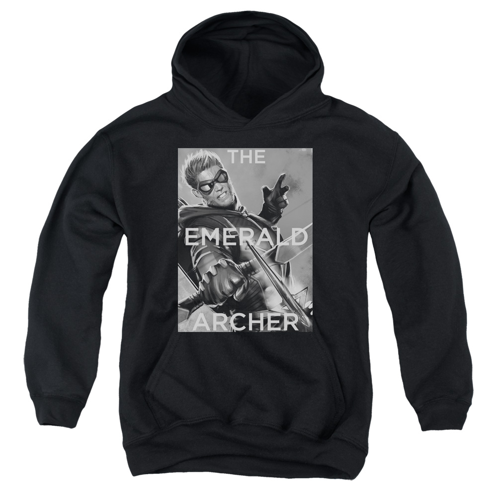 JLA559B-YFTH-2 JLA Trigger Youth Hooded Sweatshirt, Black - Medium