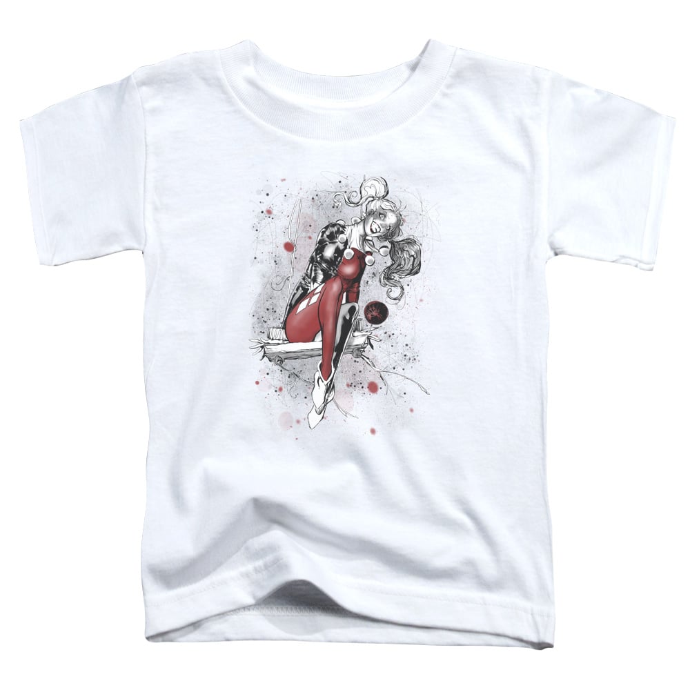 JLA689-TT-2 JLA Harley Sketch Toddler Short Sleeve T-Shirt, White - Medium 3T