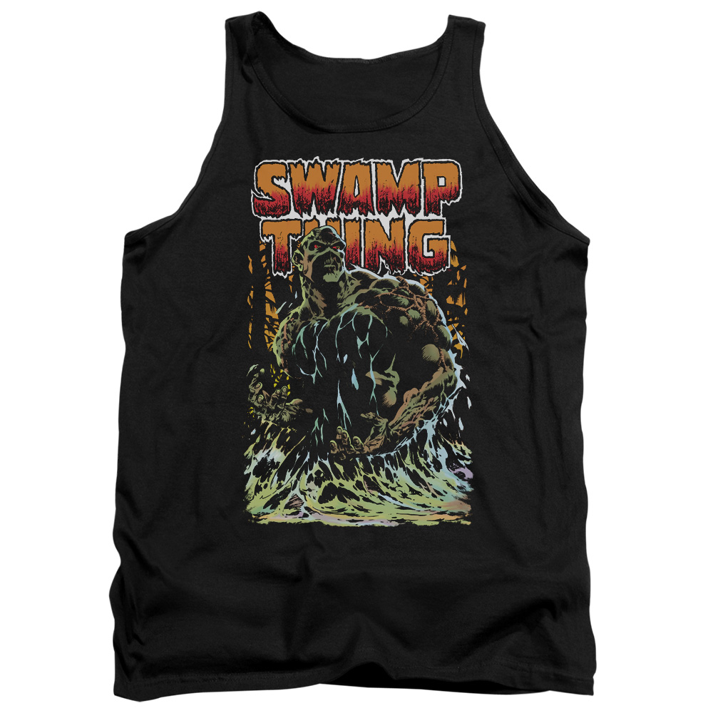 JLA694-TK-2 JLA Swamp Thing Adult Tank Top, Black - Medium