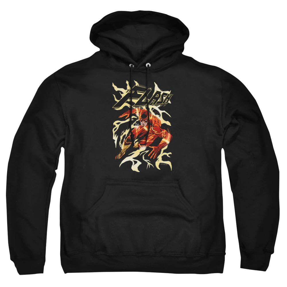 JLA697-AFTH-4 JLA Electric Run Adult Pullover Hoodie, Black - Extra Large