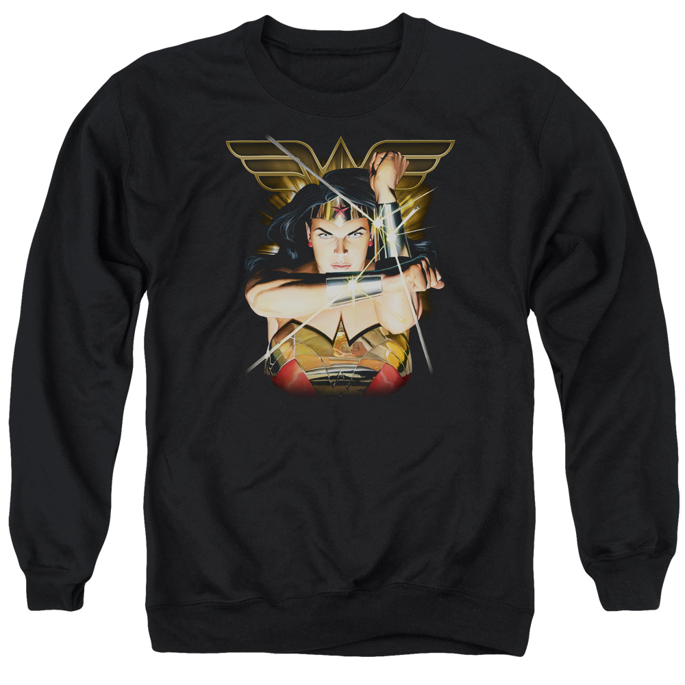 JLA699-AS-2 JLA Deflection Adult Crewneck Sweatshirt, Black - Medium