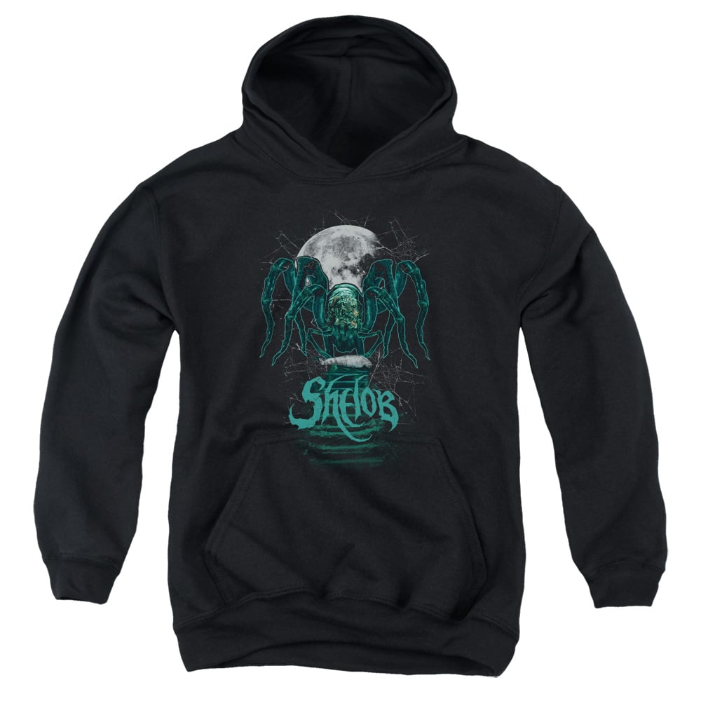 LOR3033-YFTH-1 Lord of The Rings Shelob Youth Hooded Sweatshirt, Black - Small