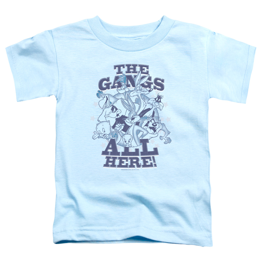 LT185-TT-2 Looney Tunes Blue Gang Toddler Short Sleeve T-Shirt, Light Blue - Medium 3T