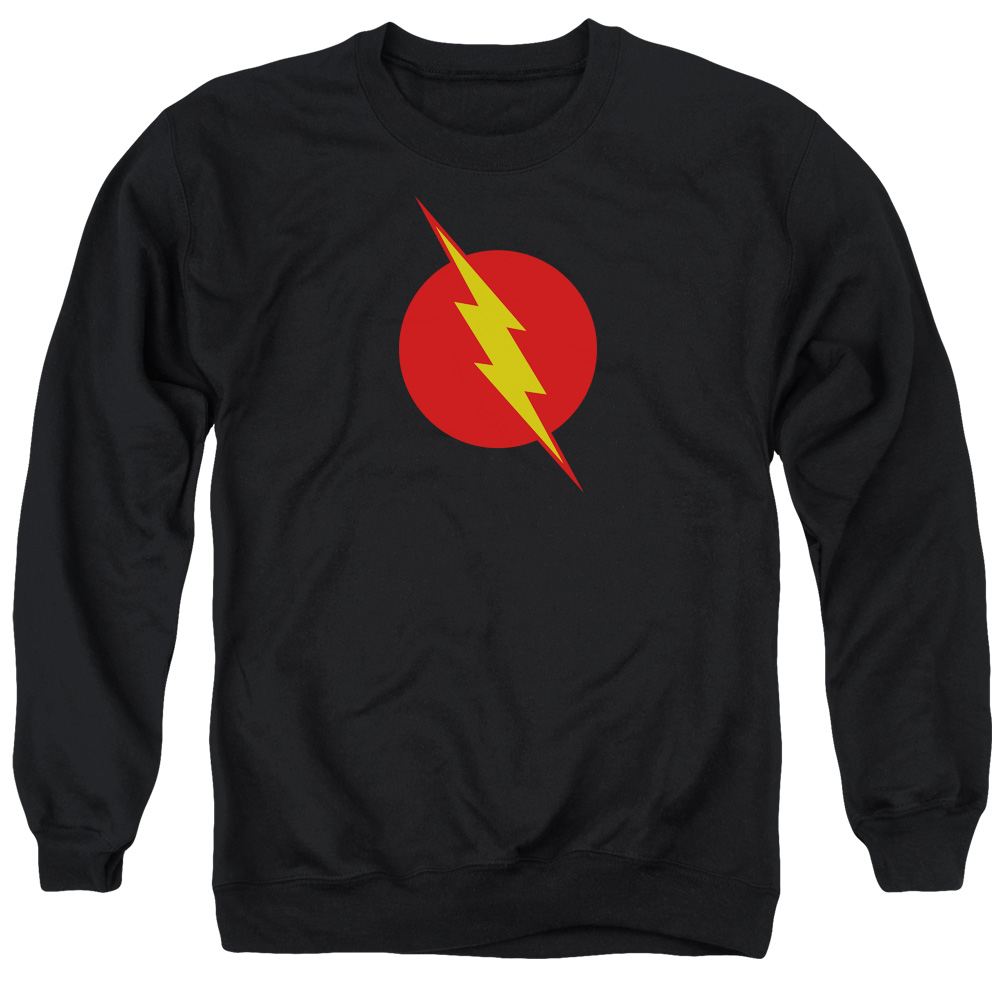 JLA476B-AS-2 JLA Reverse Flash Adult Crewneck Sweatshirt, Black - Medium