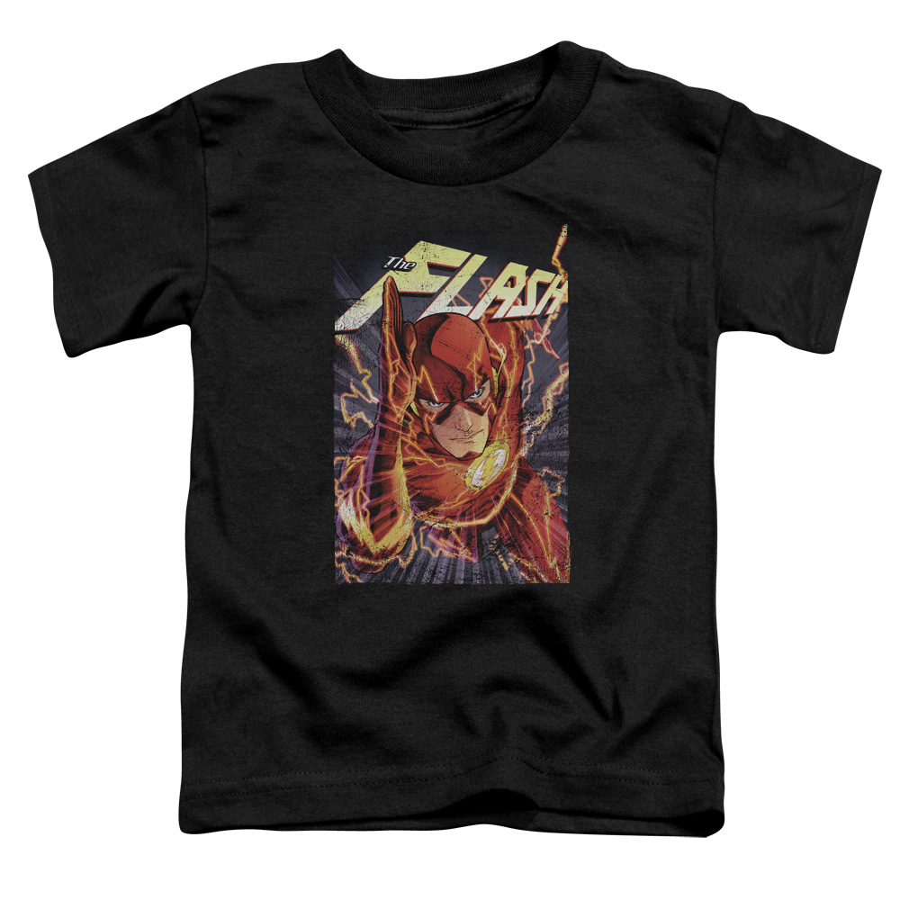 JLA680-TT-2 JLA Flash One Toddler Short Sleeve T-Shirt, Black - Medium 3T