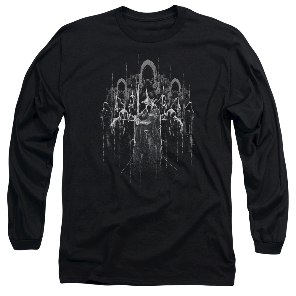 LOR1053-AL-1 Lord of The Rings The Nine Adult Long Sleeve T-Shirt, Black - Small