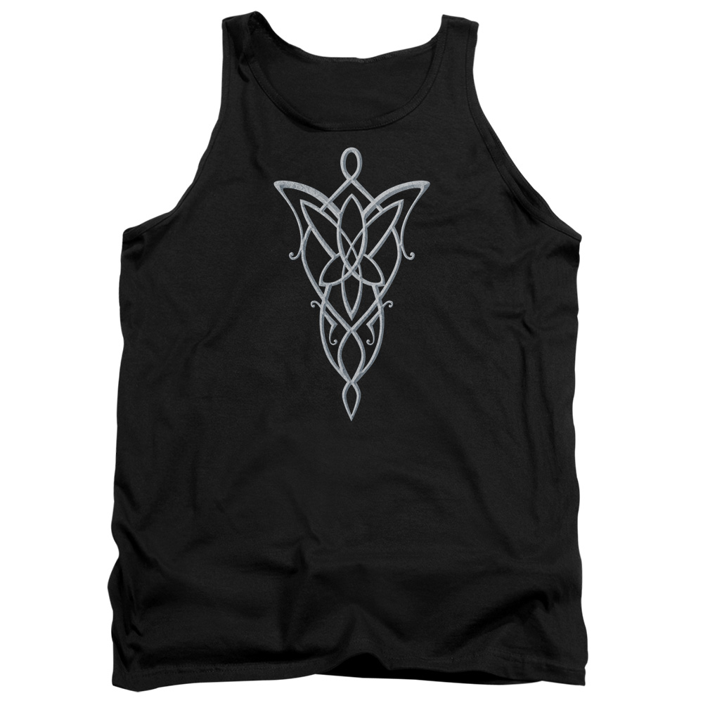 LOR1061-TK-1 Lord of The Rings Arwen Necklace Adult Tank Top, Black - Small