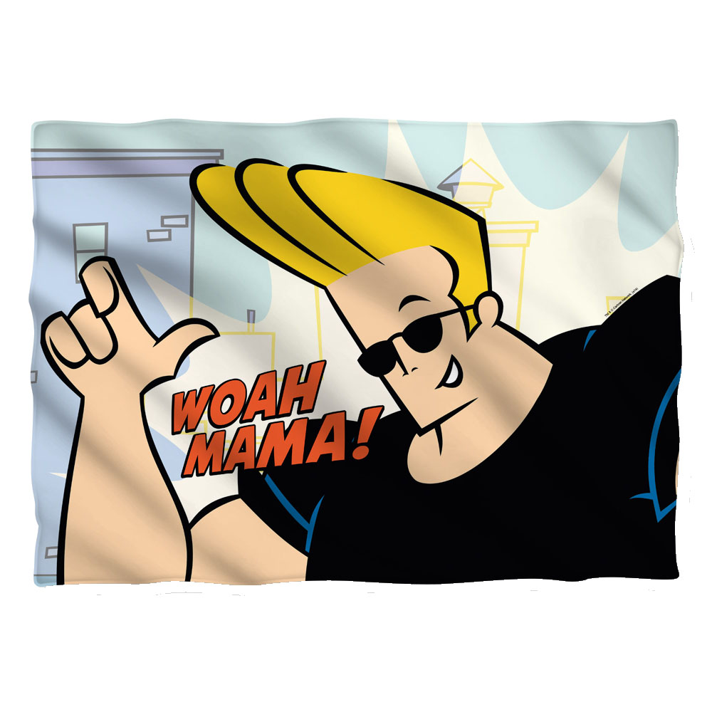 CN407-PLO1-0 20 x 28 in. Johnny Bravo Woah Mama Pillow Case, White