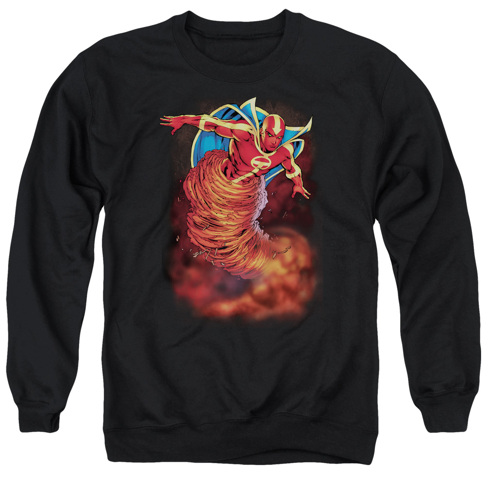 JLA203-AS-2 JLA Tornado Cloud Adult Crewneck Sweatshirt, Black - Medium