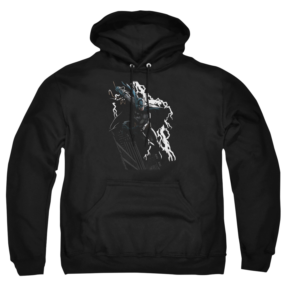 JLA255-AFTH-7 JLA Lighting Crashes Adult Pullover Hoodie, Black - 4X