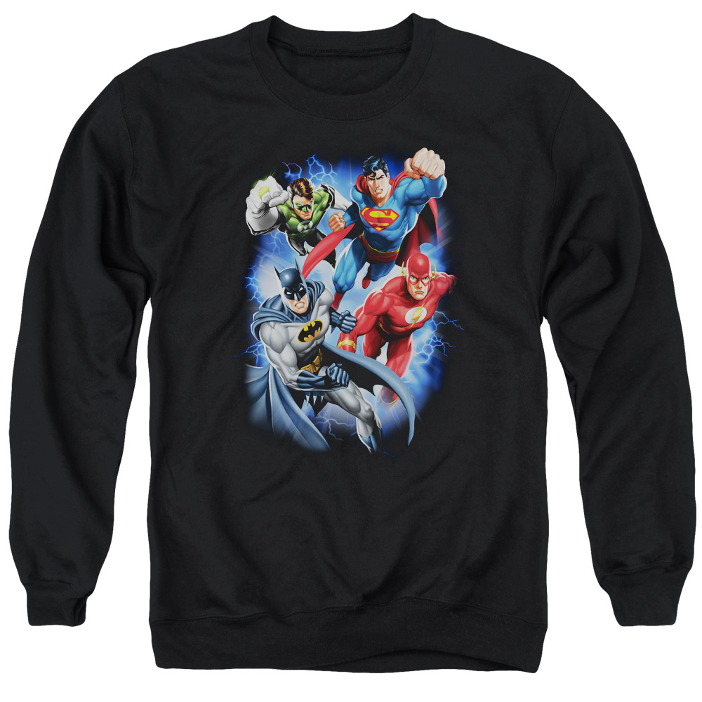 JLA356-AS-2 JLA Storm Makers Adult Crewneck Sweatshirt, Black - Medium